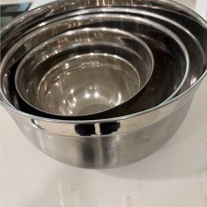 Premium Silver Mixing Bowl Set